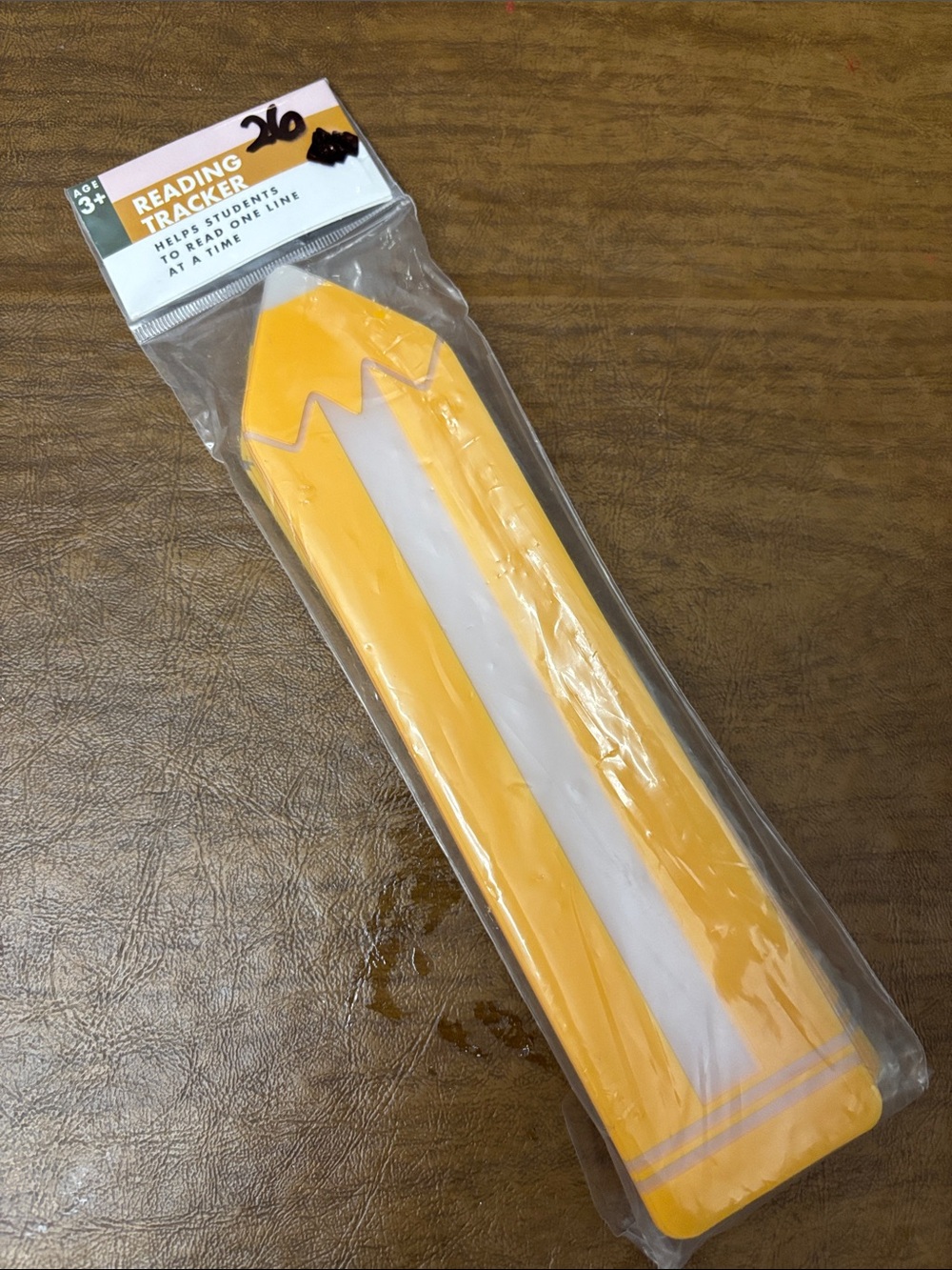 24 Reading Tracker Bookmark - Yellow Pencil Design